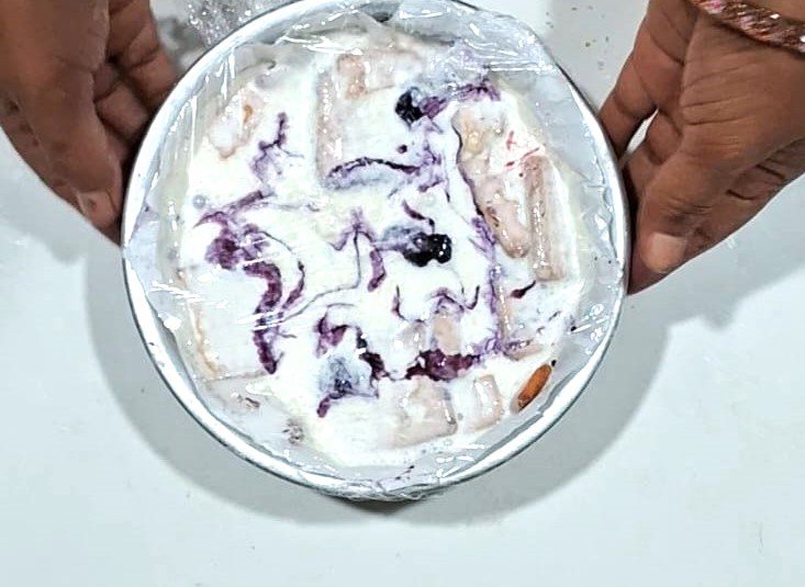 Blueberry Cheesecake Ice Cream Cake